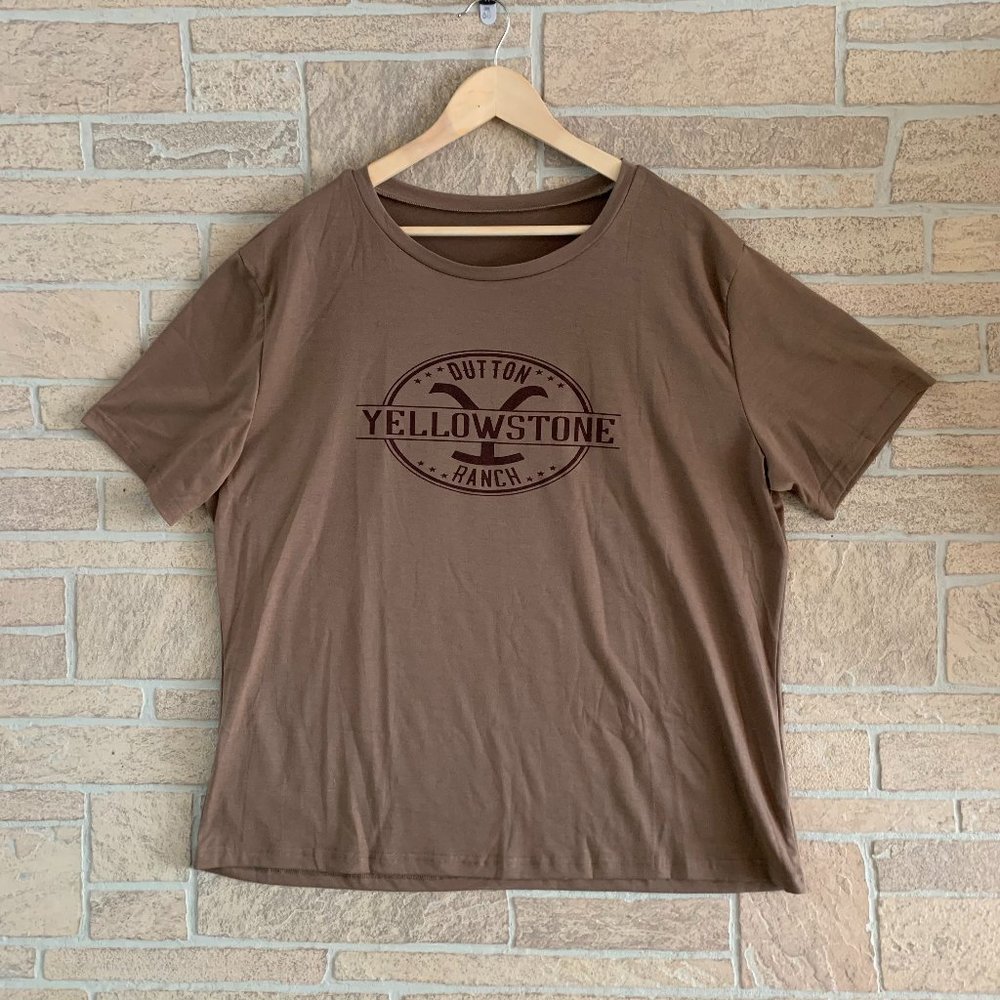 Dutton Ranch Yellowstone Tan  Soft T Shirt XL